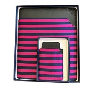 Silk and Leather Emme IPad & Phone/Business card Holder OS Made in Italy
